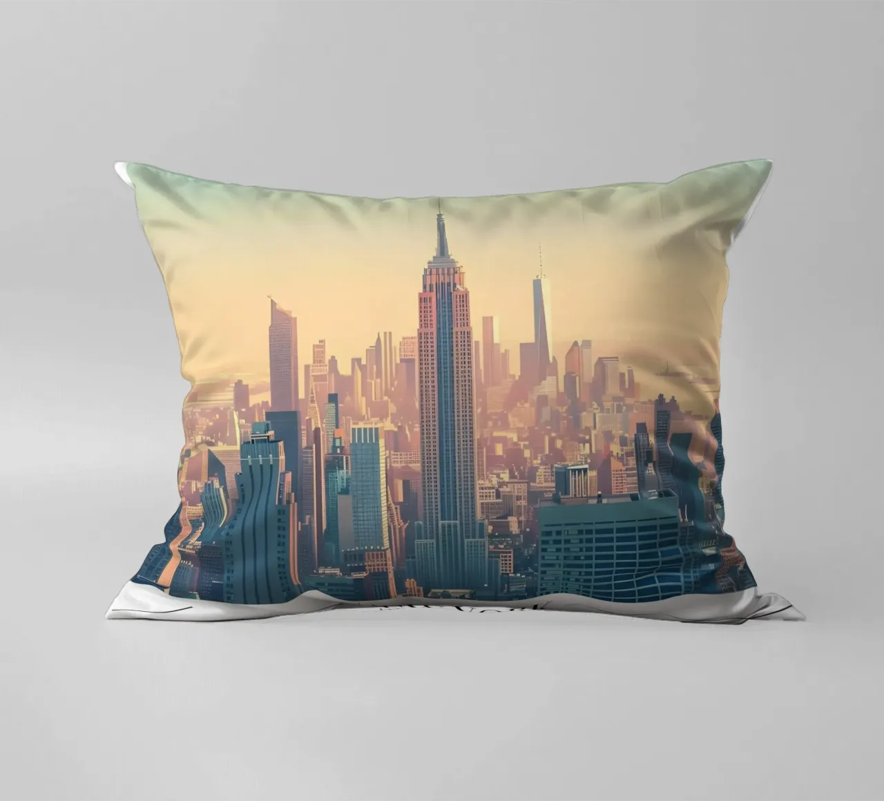 Skyline di New York al tramonto - Empire State Building cuscino da homdeco