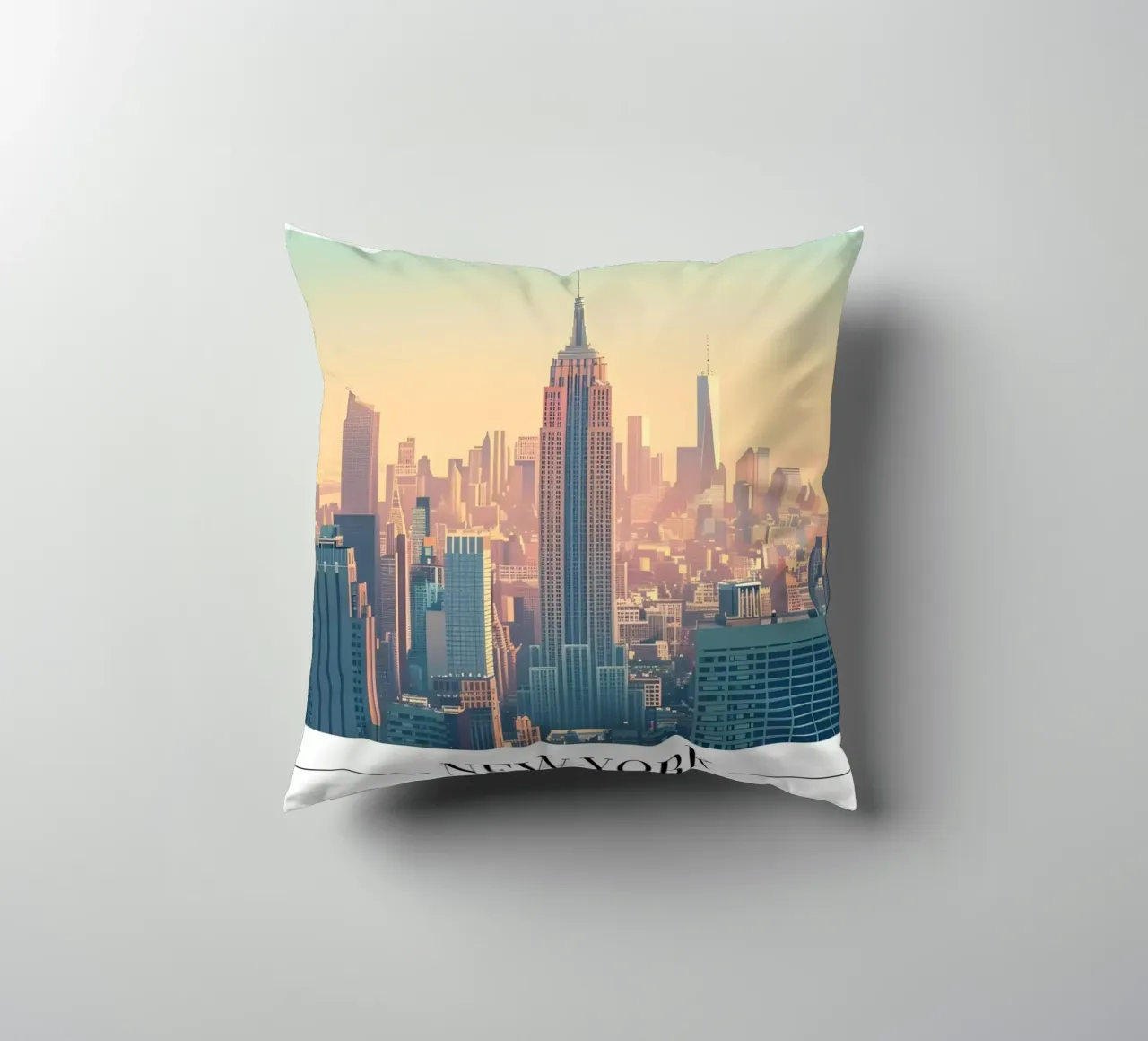 Skyline di New York al tramonto - Empire State Building cuscino da homdeco
