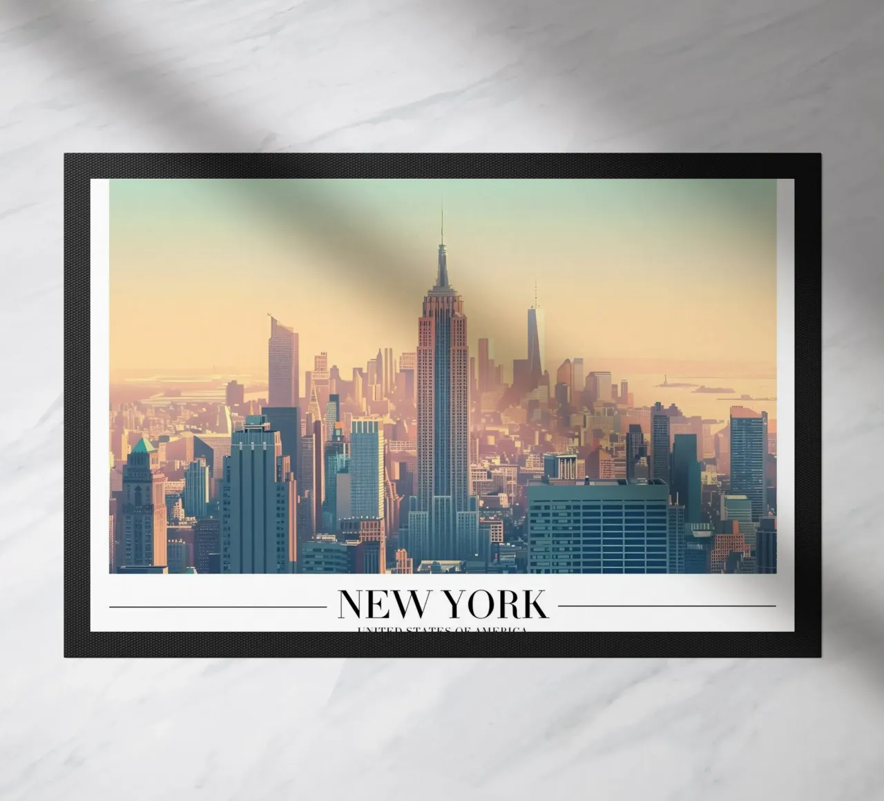 Skyline di New York al tramonto - Empire State Building zerbino da homdeco