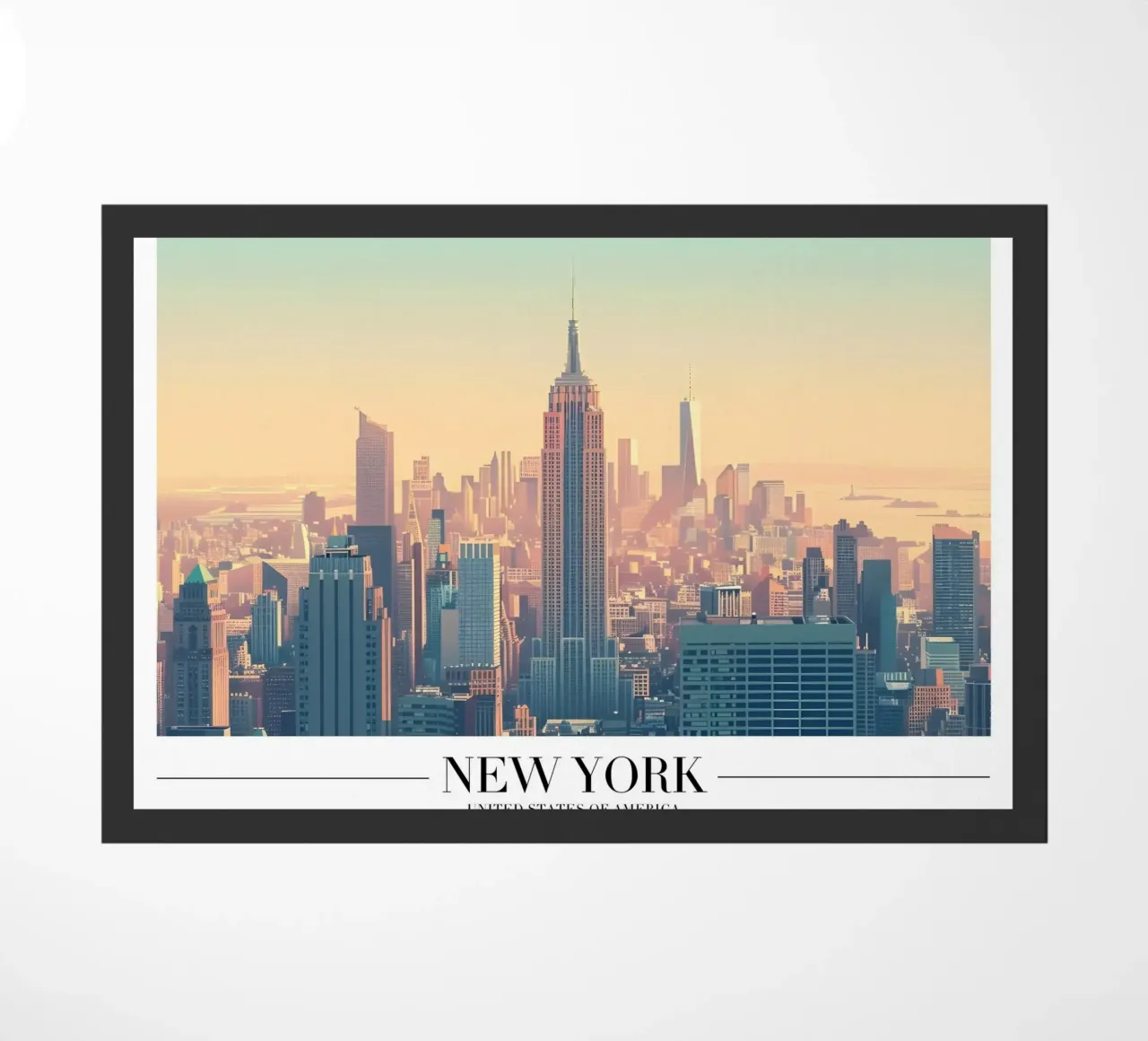 Skyline di New York al tramonto - Empire State Building zerbino da homdeco