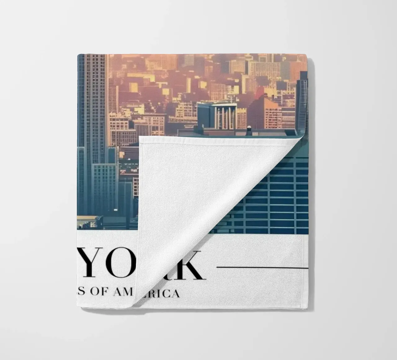 New York City Sunset Skyline - Empire State Building beach towel by homdeco