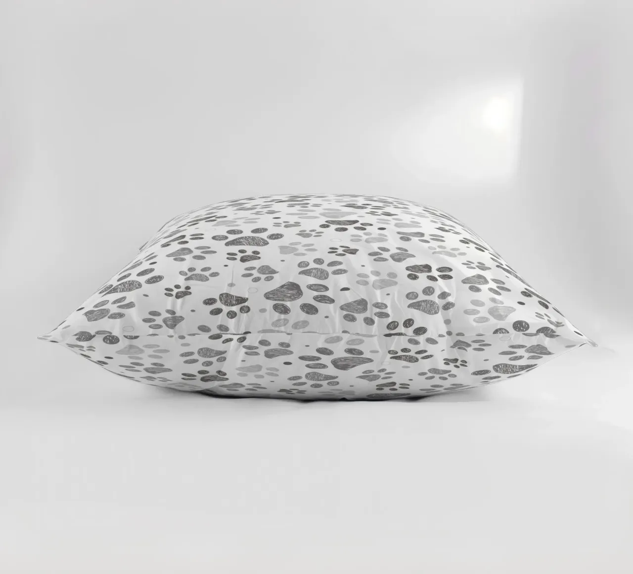 Impronte di zampe grigie con forme geometriche cuscino da gulsengunel