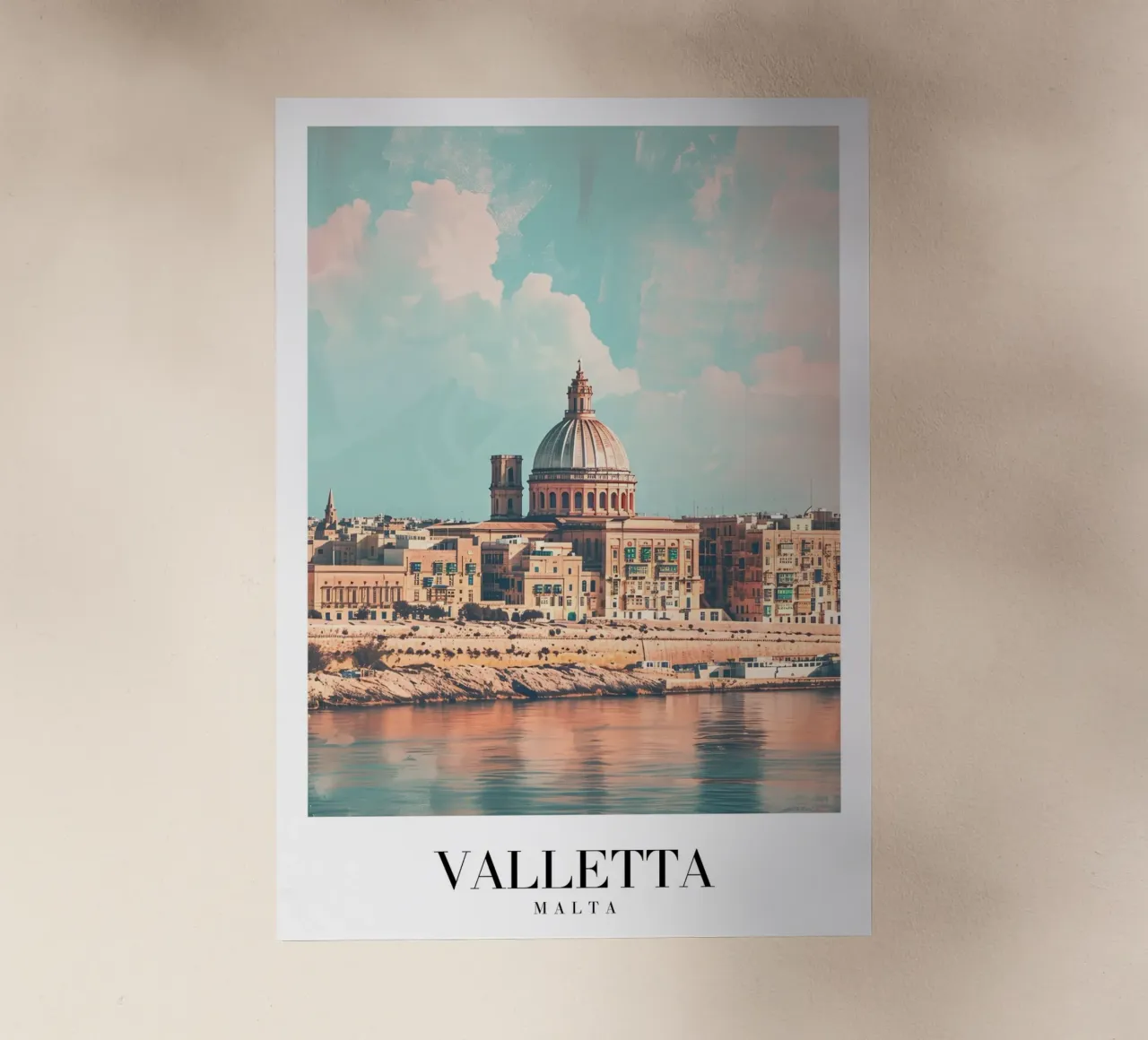 Valletta Dome & Harbor - Malta Cityscape Art pellicola backlit da homdeco