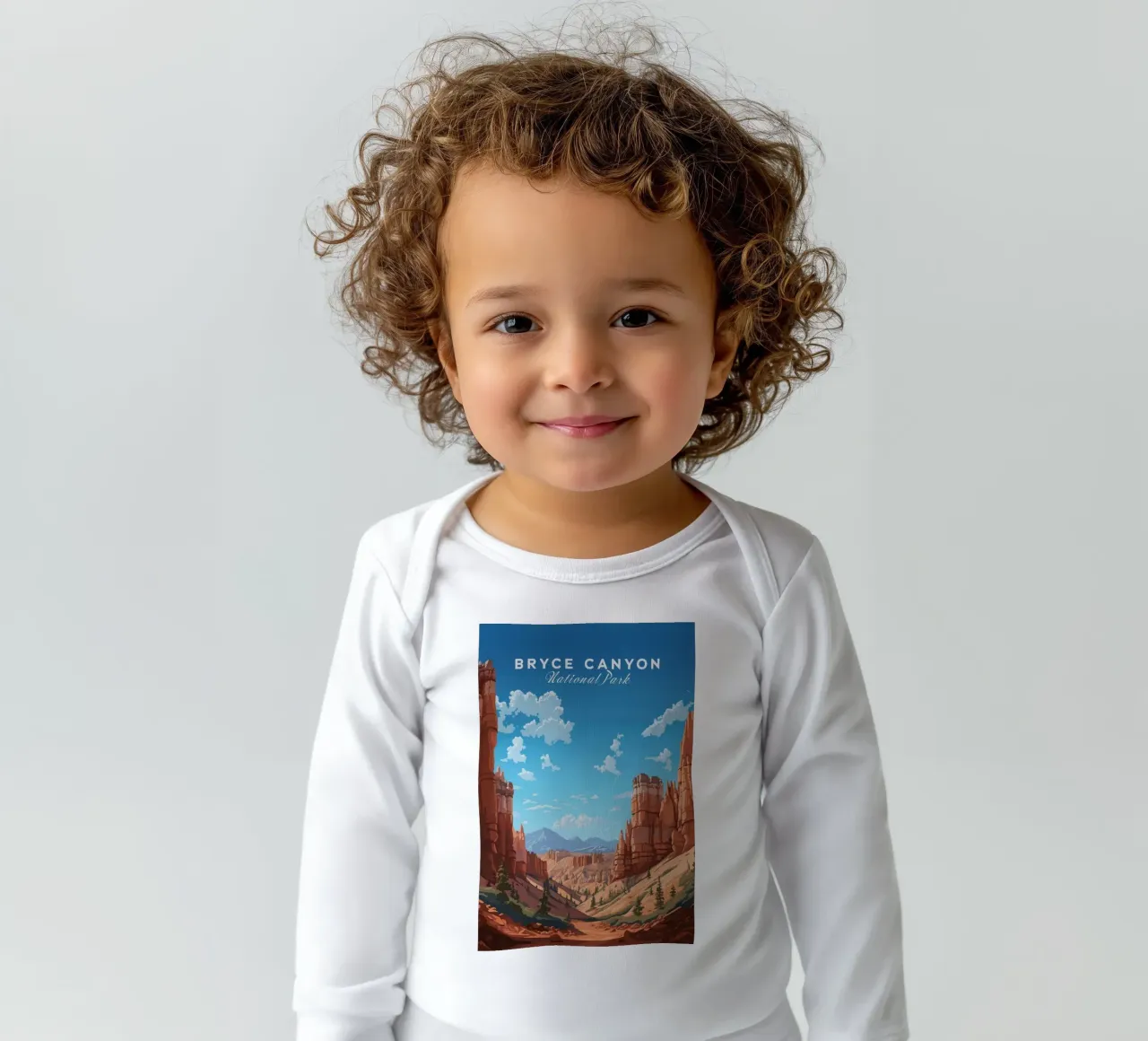 Bryce Canyon I long-sleeve baby romper by Morgan Scotts