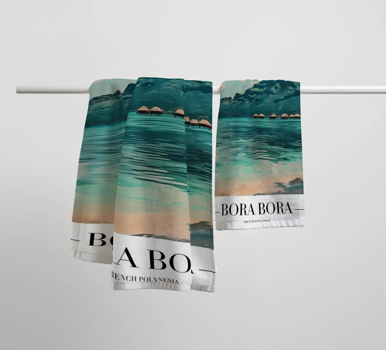 Bora Bora Lagoon View - French Polynesia Paradise towel by homdeco