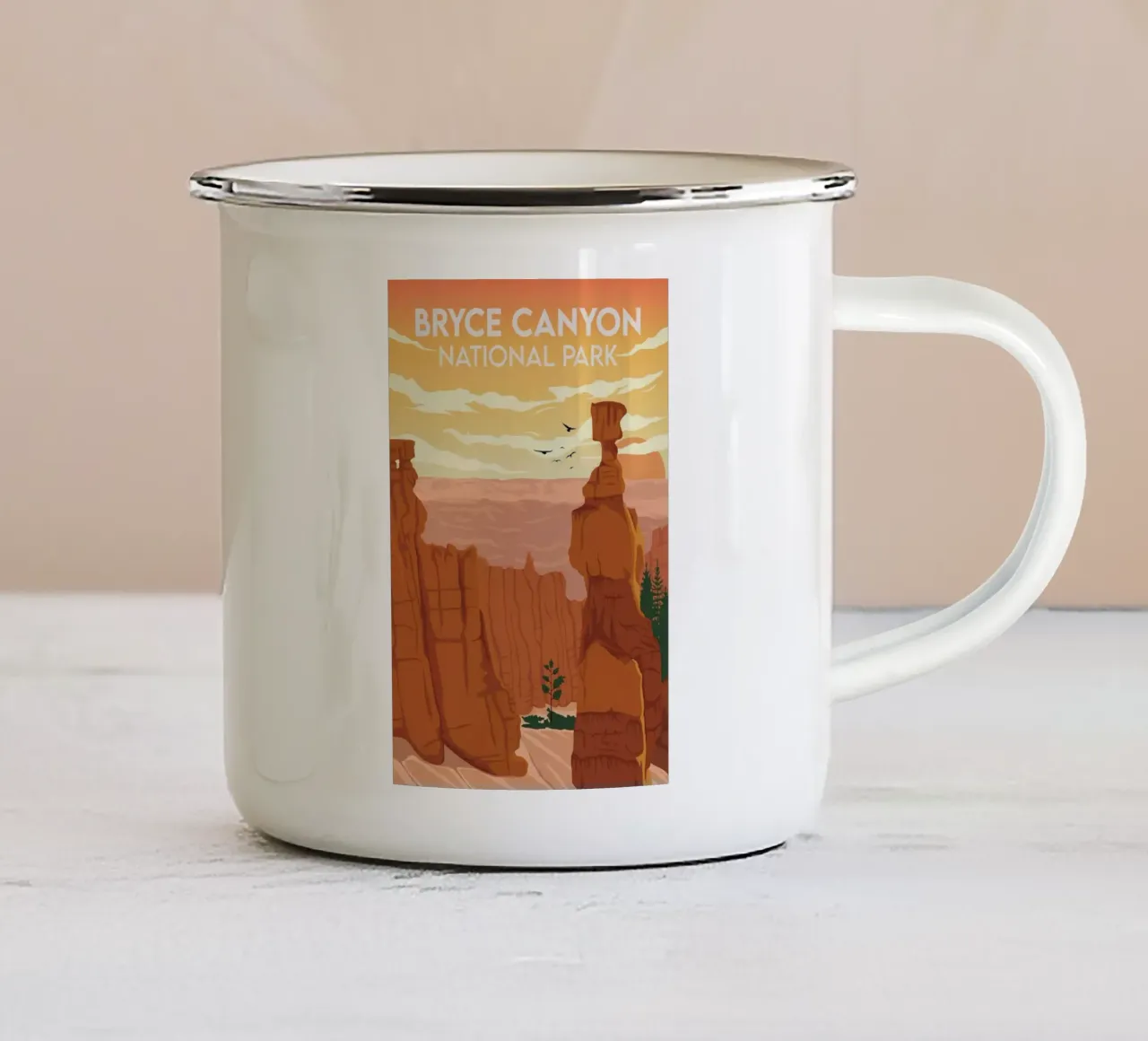 Bryce Canyon II tazza in smalto da Morgan Scotts