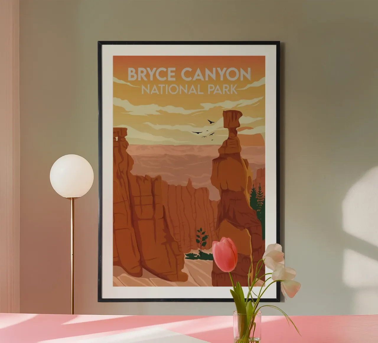 Bryce Canyon II poster con telaio in alluminio da Morgan Scotts