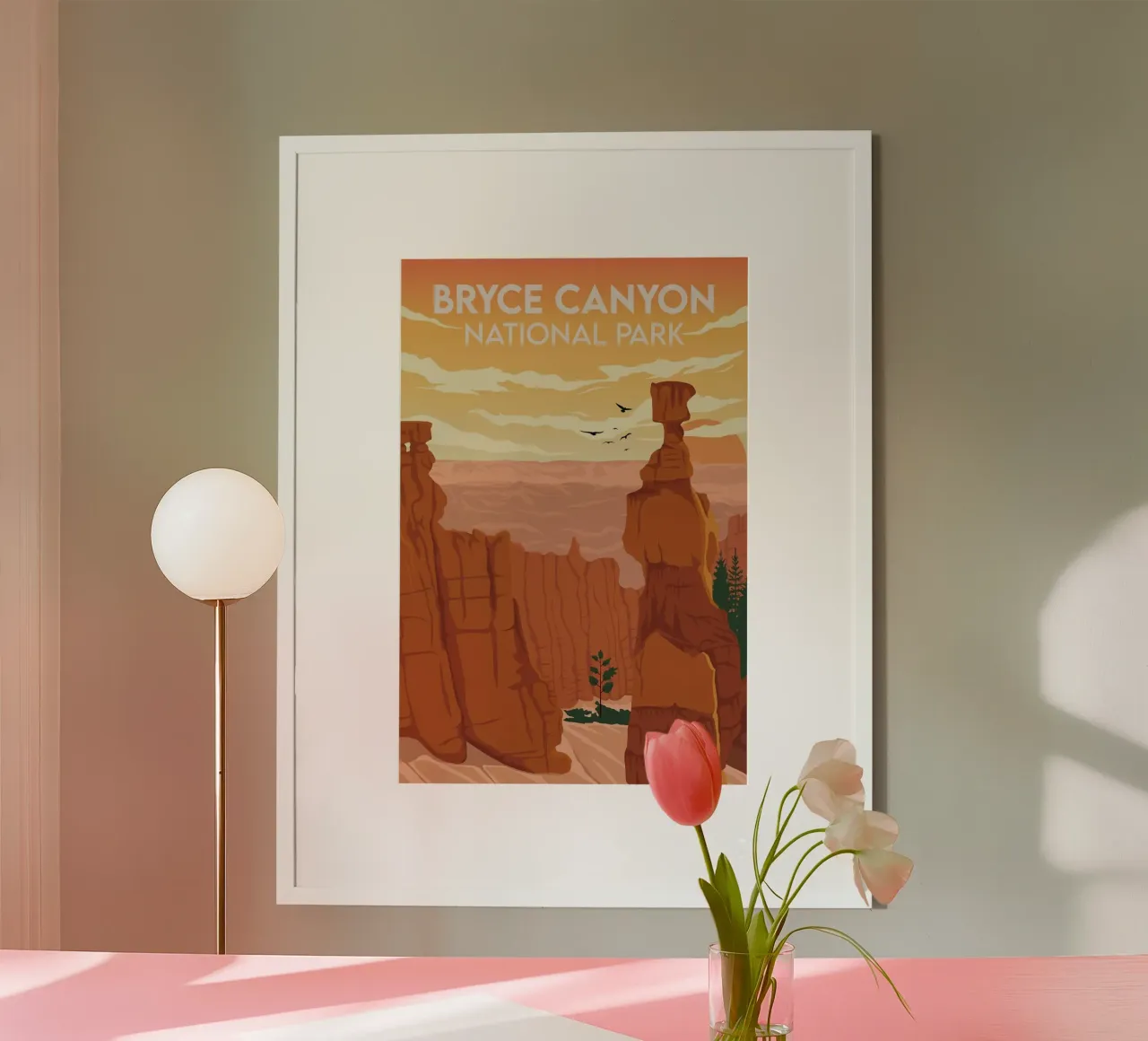 Bryce Canyon II poster con telaio in alluminio da Morgan Scotts