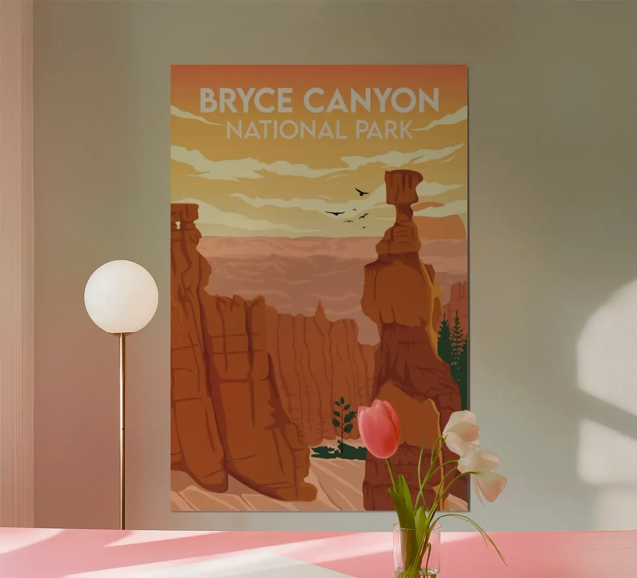 Bryce Canyon II poster con telaio in alluminio da Morgan Scotts