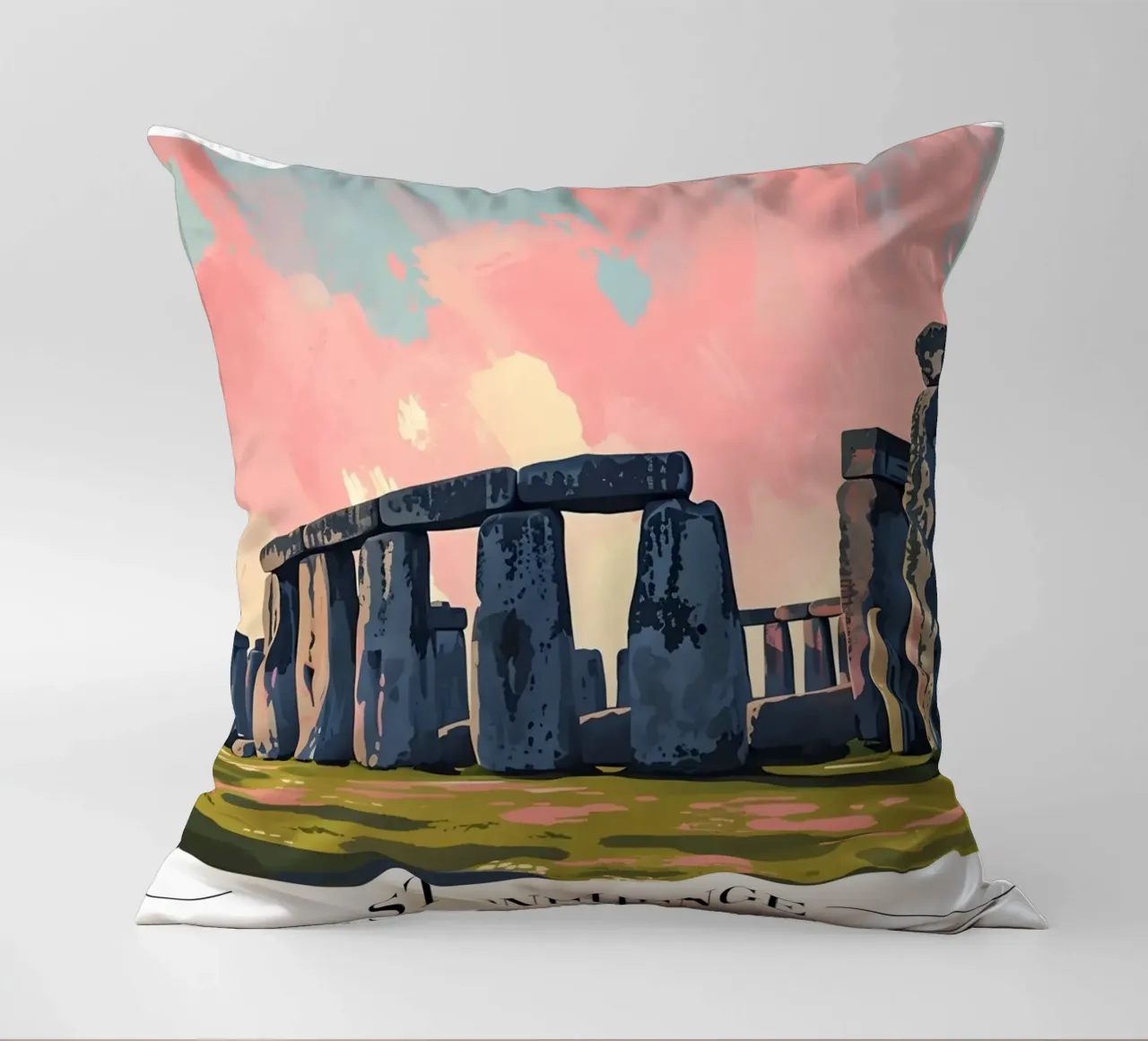 Stonehenge eeuwenoud mysterie - Landschapskunst Engeland kussen van homdeco