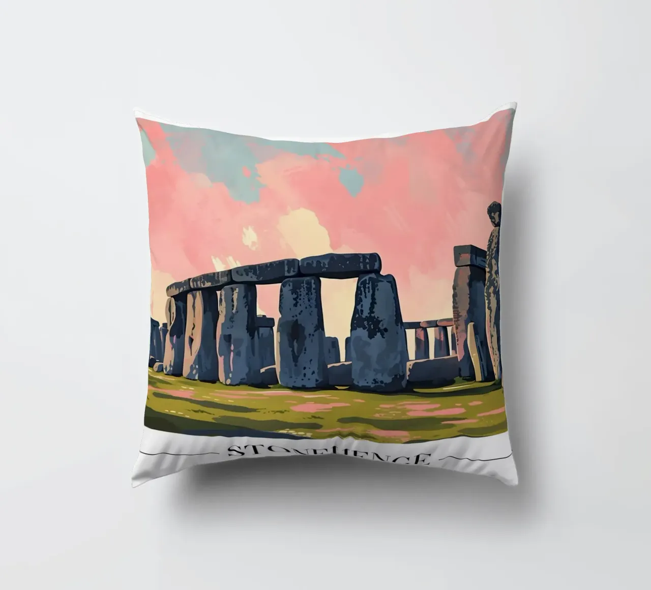 Stonehenge eeuwenoud mysterie - Landschapskunst Engeland kussen van homdeco