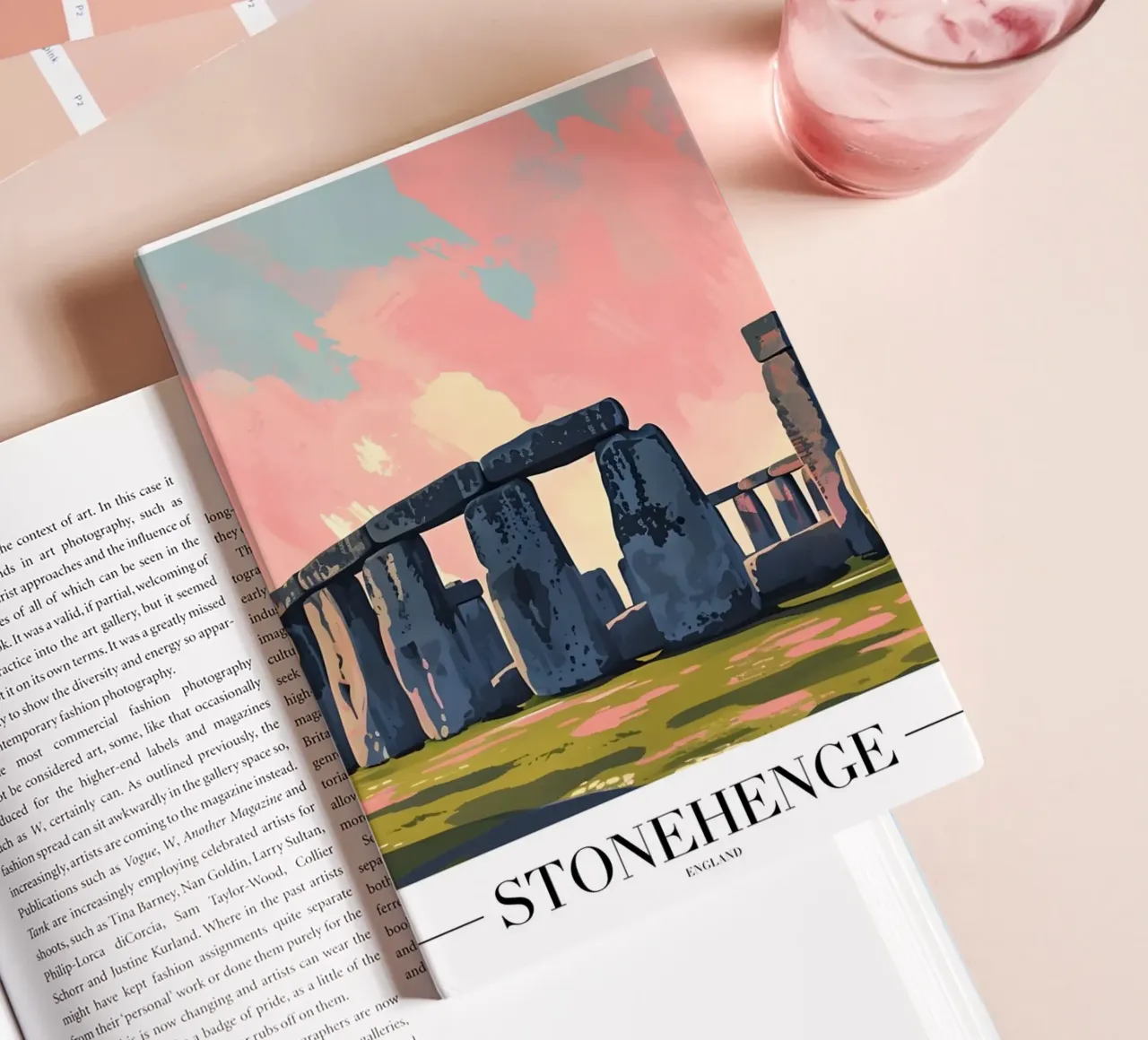 Stonehenge Ancient Mystery - England Landscape Art notebook by homdeco