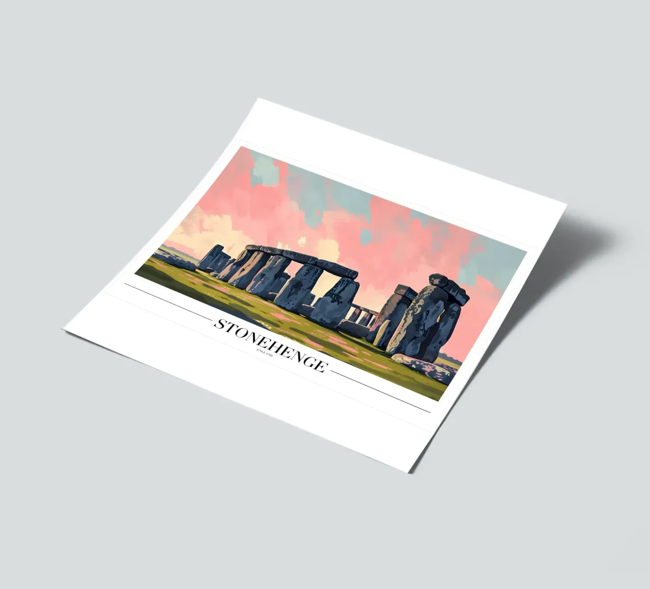 Stonehenge eeuwenoud mysterie - Landschapskunst Engeland stickervel van homdeco