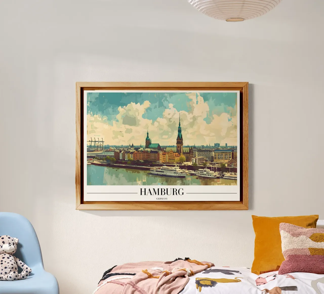 Hamburg haven & stadsgezicht - Duitsland Reiskunst aluminium-dibond van homdeco