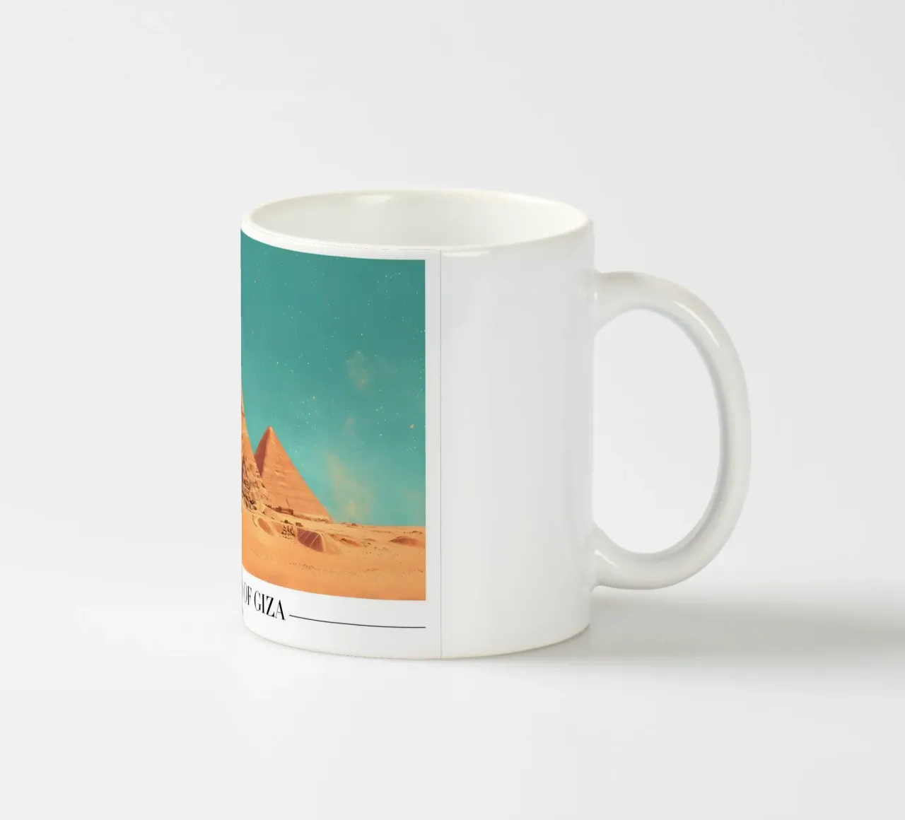 Pyramides de Gizeh - Art de l'Égypte ancienne mug en céramique de homdeco