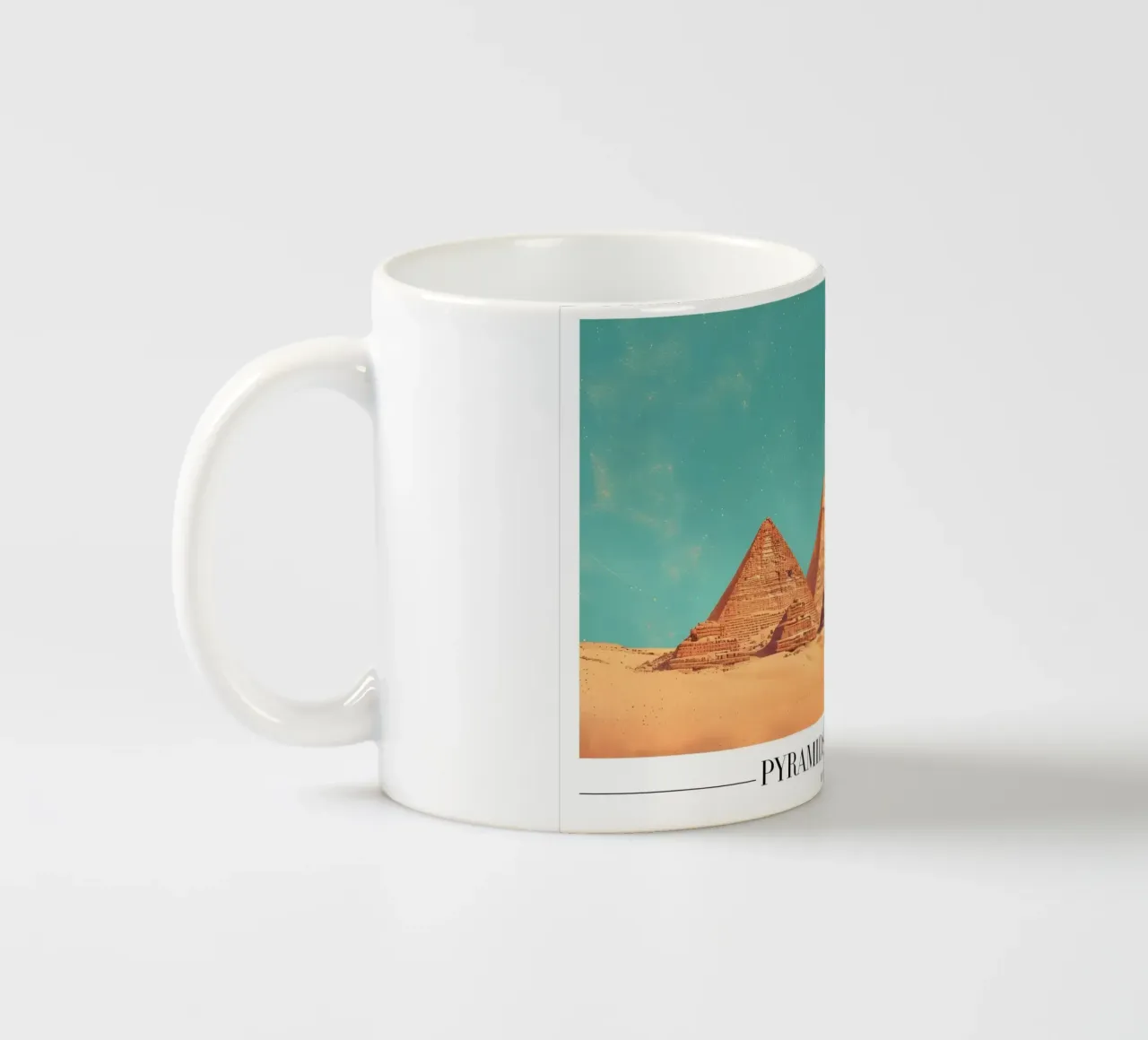 Pyramides de Gizeh - Art de l'Égypte ancienne mug en céramique de homdeco