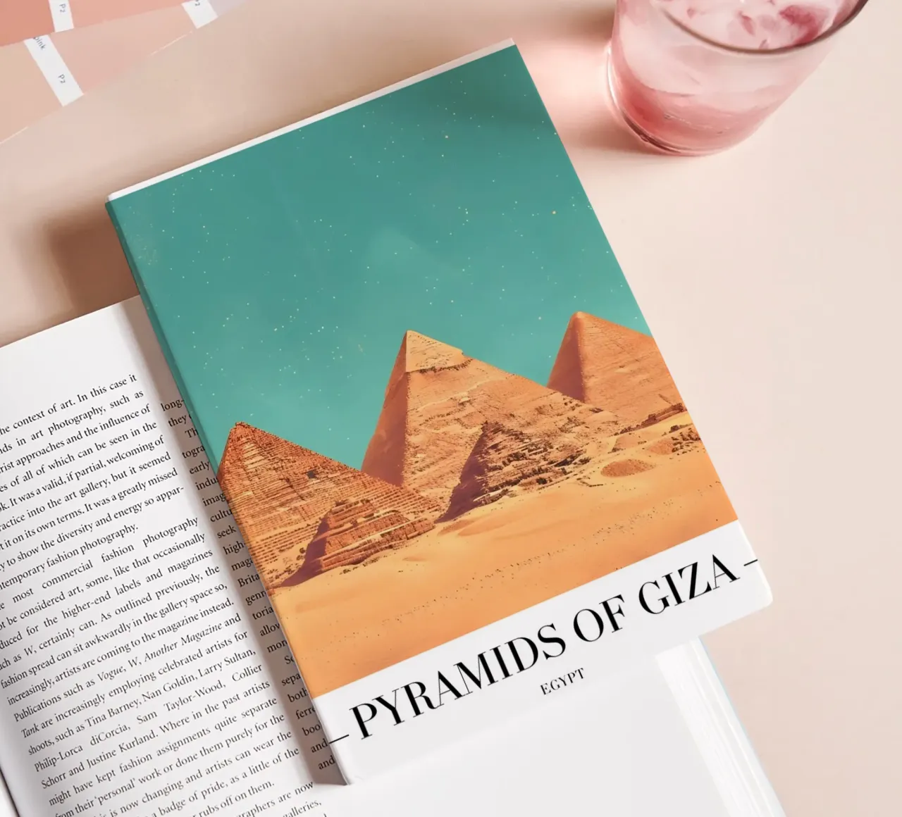 Pyramides de Gizeh - Art de l'Égypte ancienne carnet de notes de homdeco