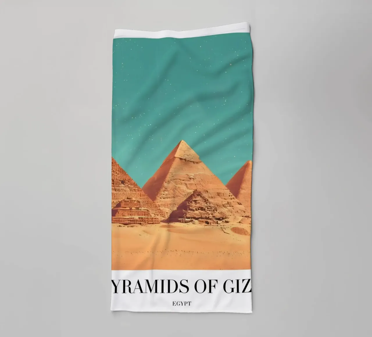 Pyramides de Gizeh - Art de l'Égypte ancienne serviette de bain de homdeco