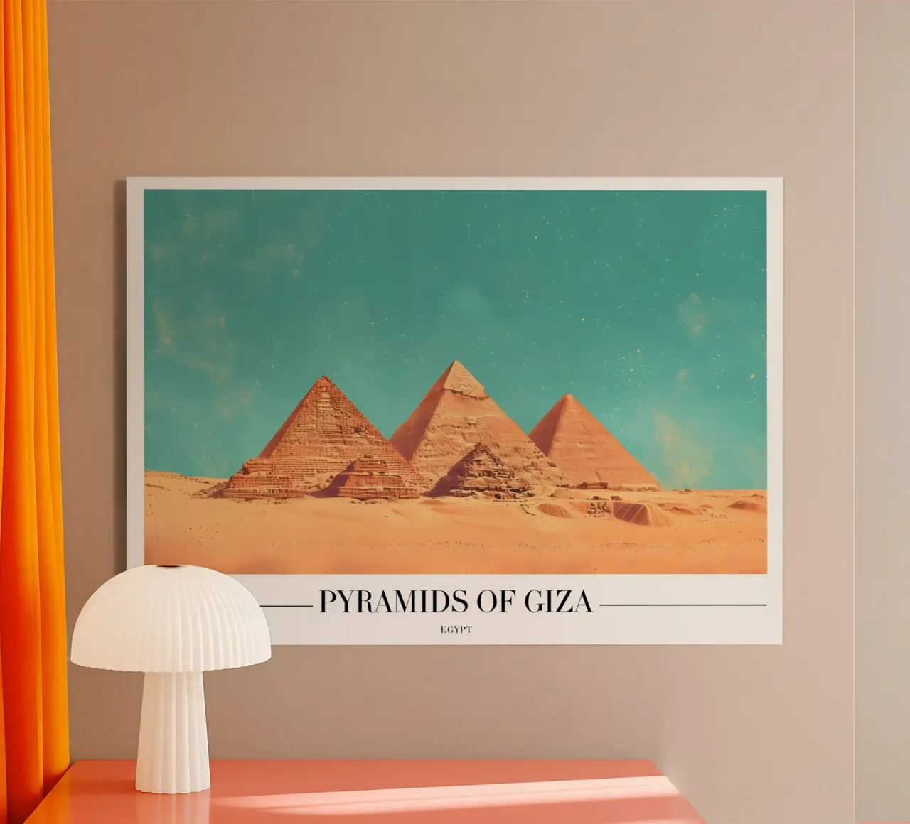 Pyramids of Giza - Ancient Egypt Landmark Art acrylic glass by homdeco