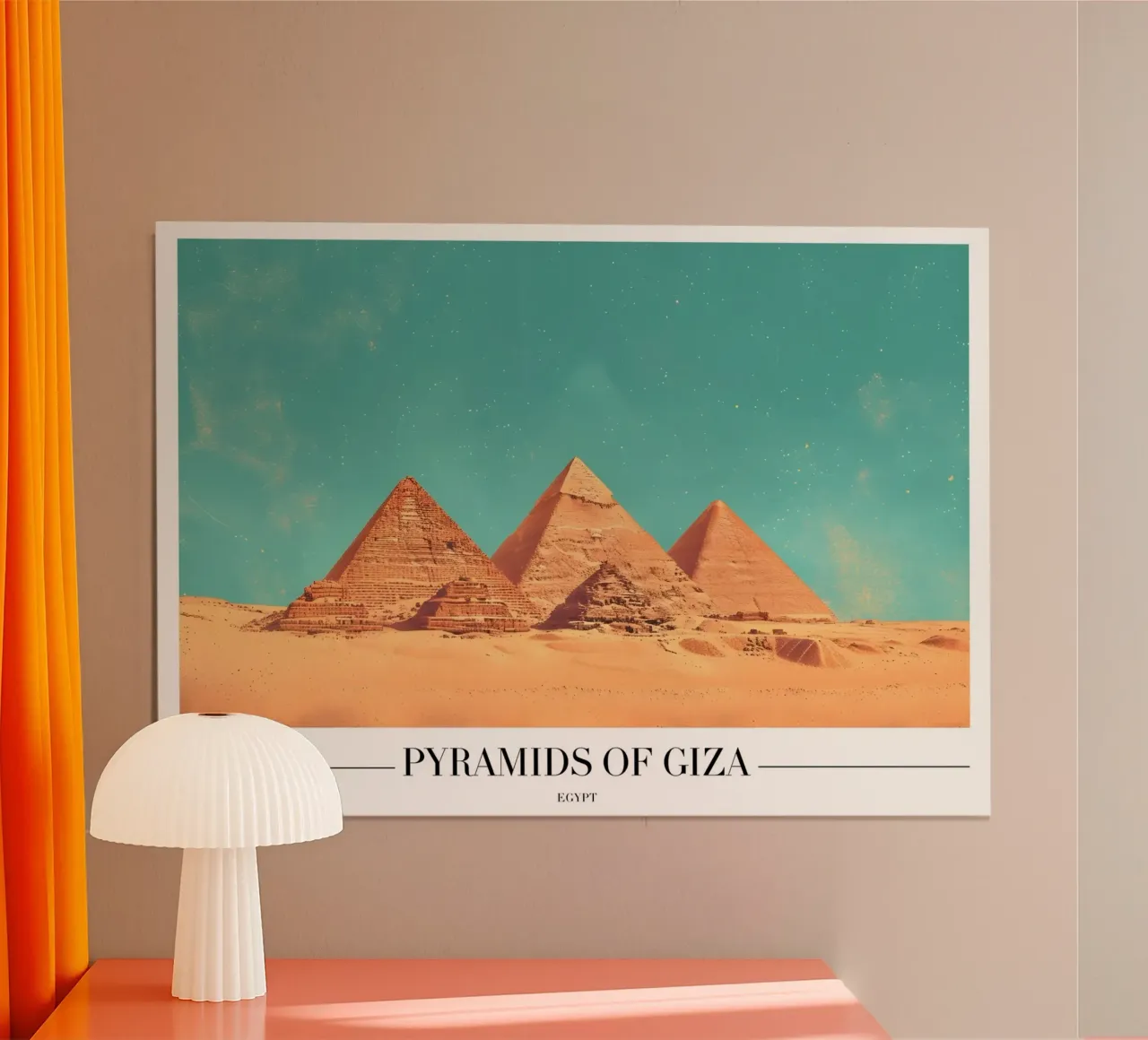 Pyramides de Gizeh - Art de l'Égypte ancienne hahnemühle de homdeco