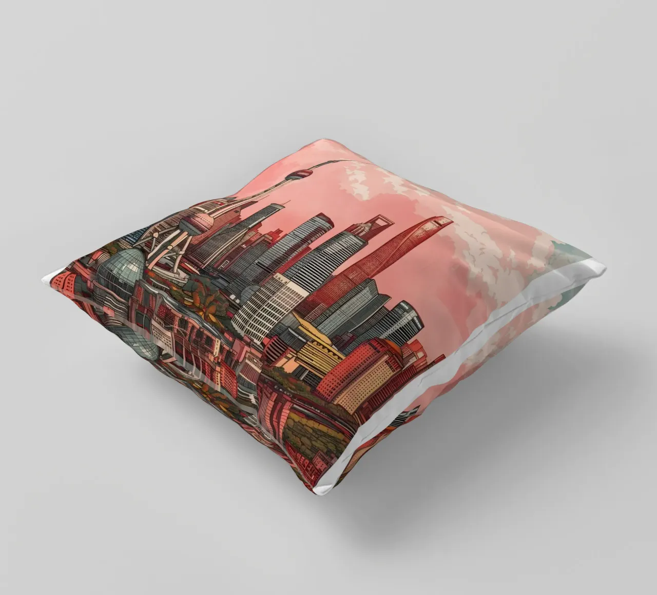 Skyline di Shanghai Pudong - China Cityscape Art cuscino da homdeco
