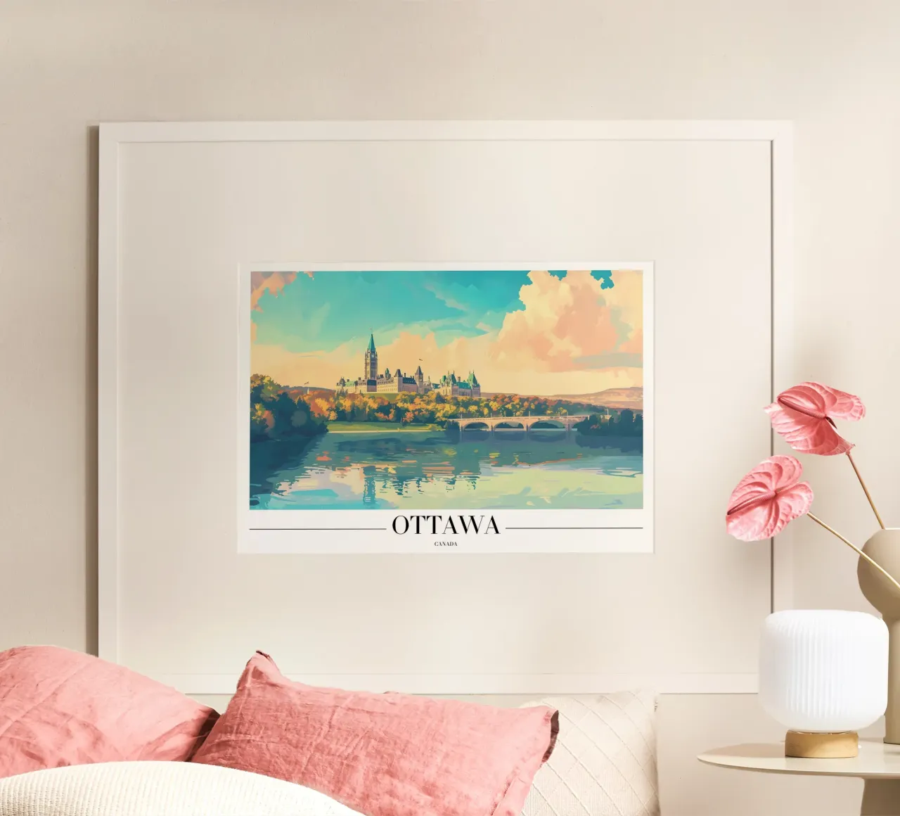 Collina del Parlamento di Ottawa - Vista sulla capitale del Canada poster da homdeco