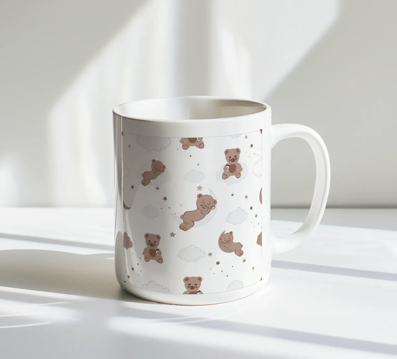Orsacchiotto modello neutro di colore marrone tazza in ceramica da gulsengunel