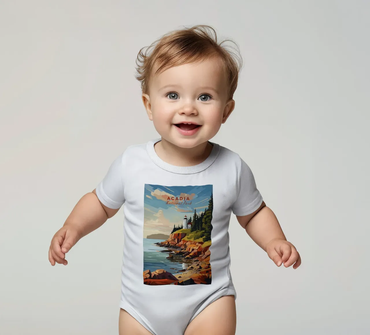 Acadia babyrompertje korte mouwen van Morgan Scotts