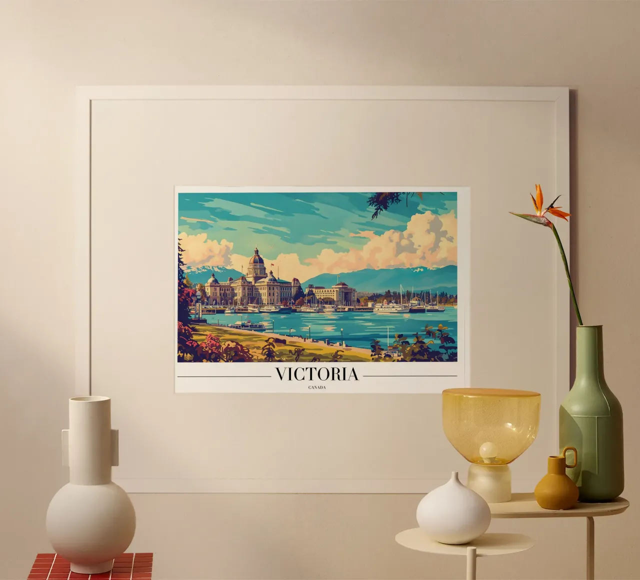Porto interno di Victoria - British Columbia Canada poster da homdeco