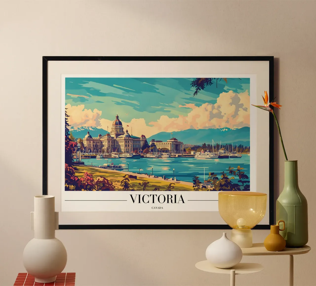 Porto interno di Victoria - British Columbia Canada poster da homdeco