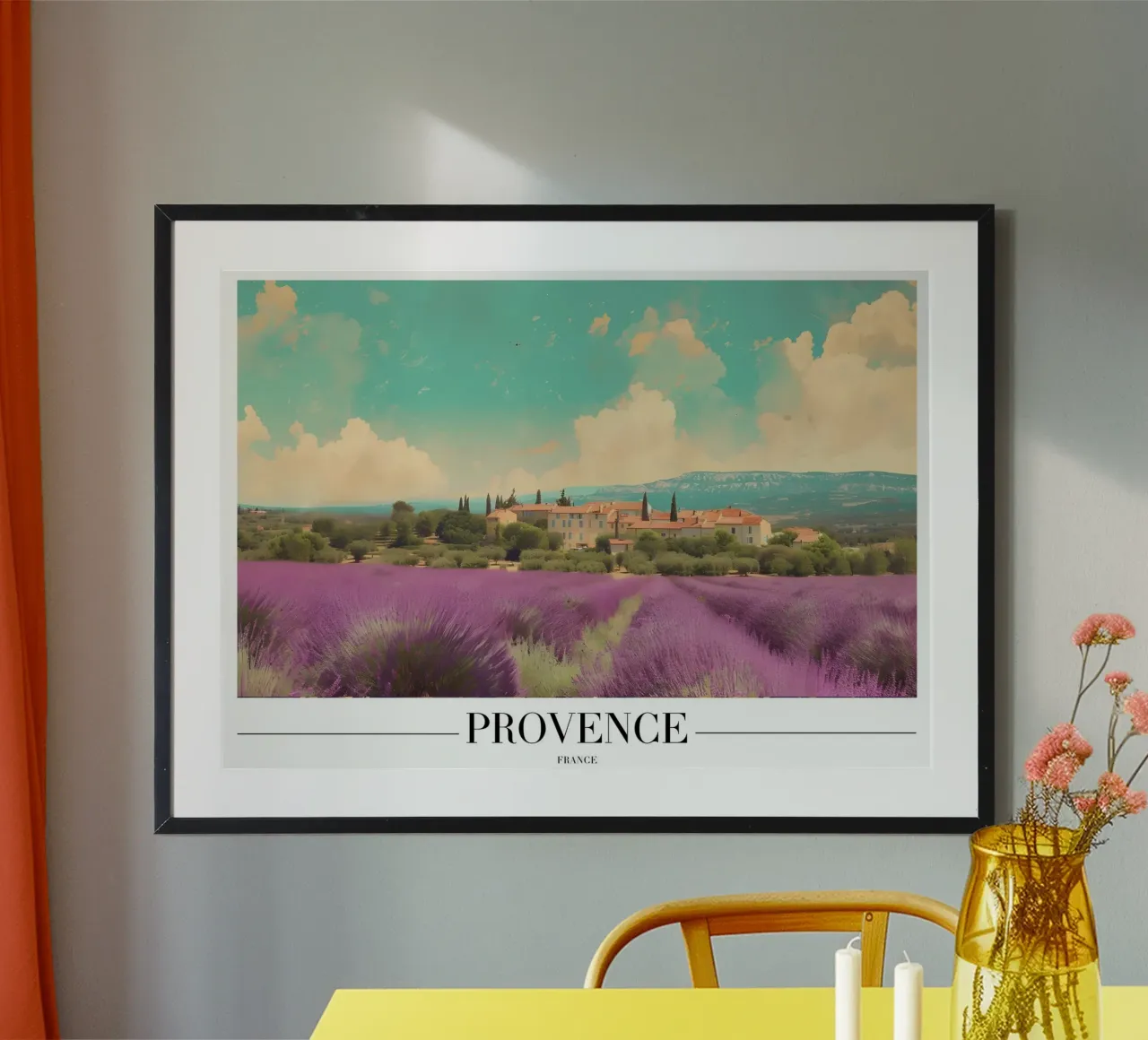 Champs de lavande de Provence - France Landscape Art hahnemühle de homdeco