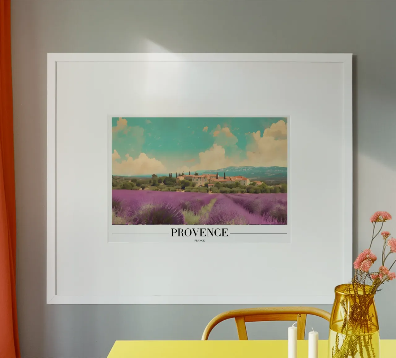 Champs de lavande de Provence - France Landscape Art hahnemühle de homdeco