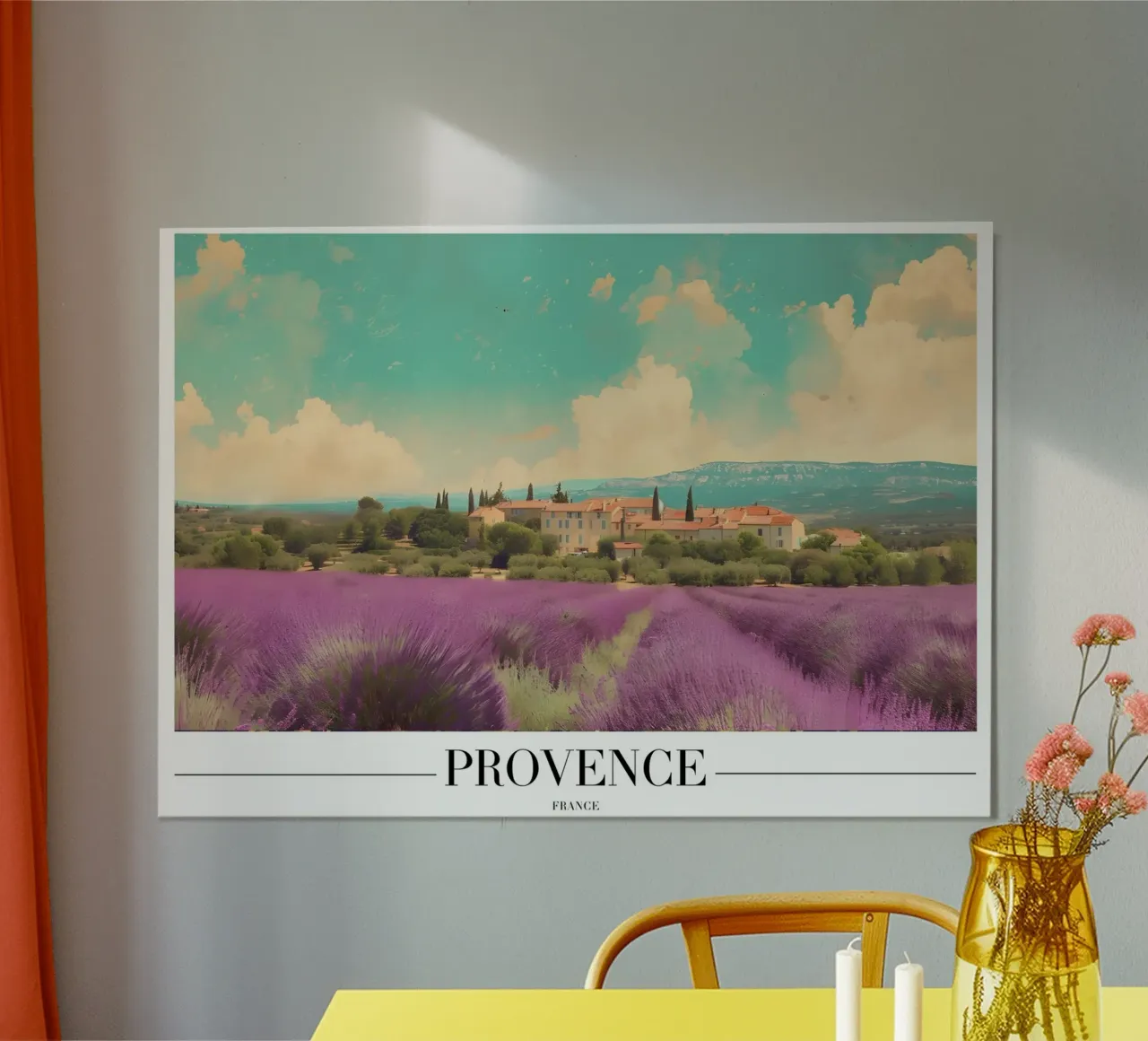 Champs de lavande de Provence - France Landscape Art hahnemühle de homdeco