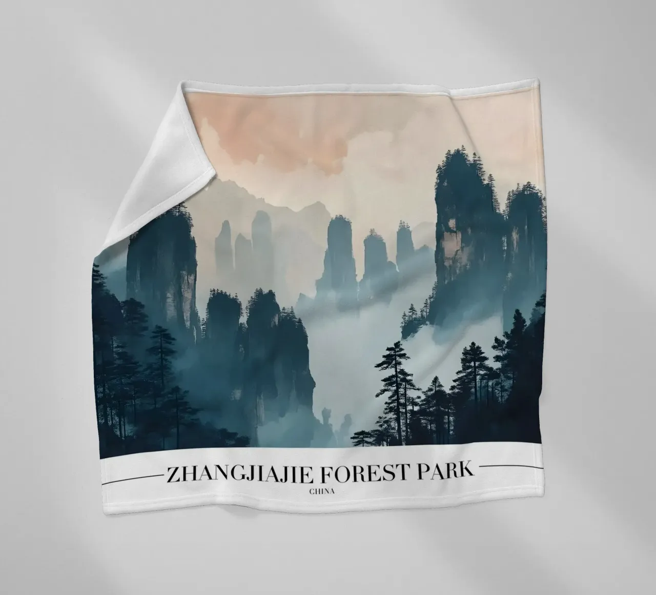 Parco forestale di Zhangjiajie - Arte dei picchi nebbiosi in Cina coperta in pile da homdeco
