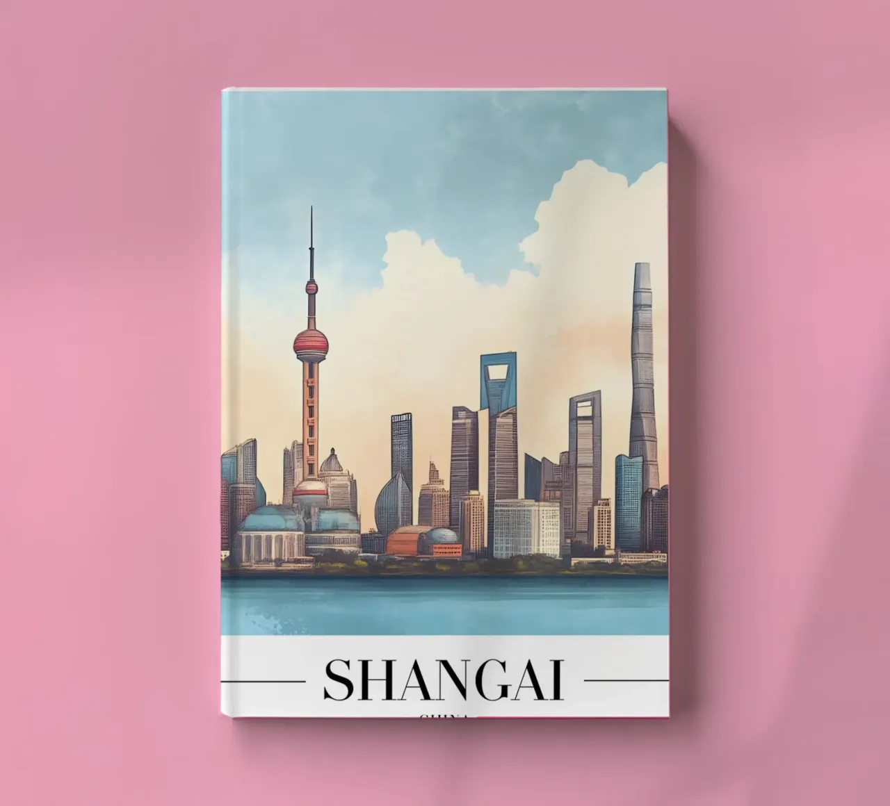 Vue du Bund de Shanghai - China Cityscape Art carnet de notes de homdeco