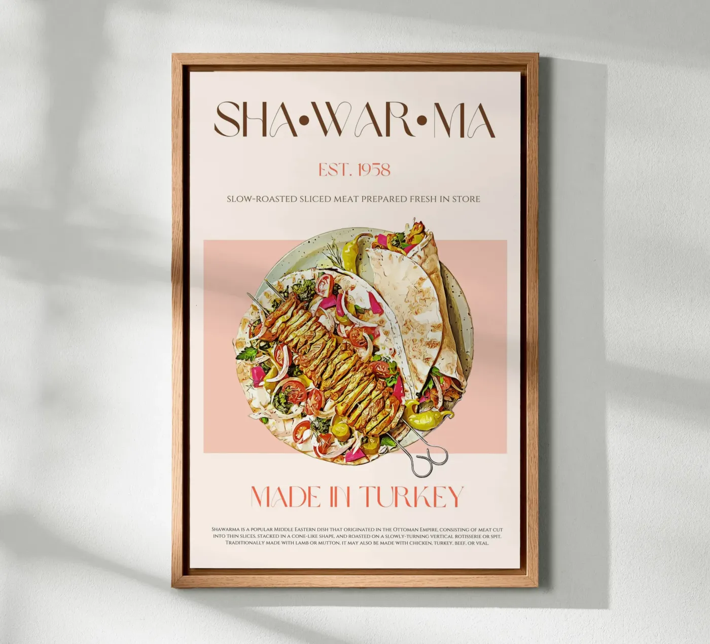 Shawarma Print Forex-Platte von KOKRPrints