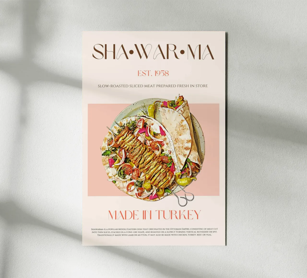 Shawarma Print forex plate by KOKRPrints