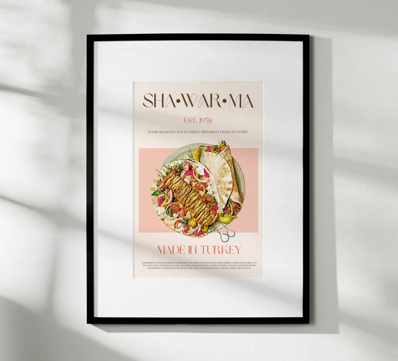 Shawarma Print poster by KOKRPrints