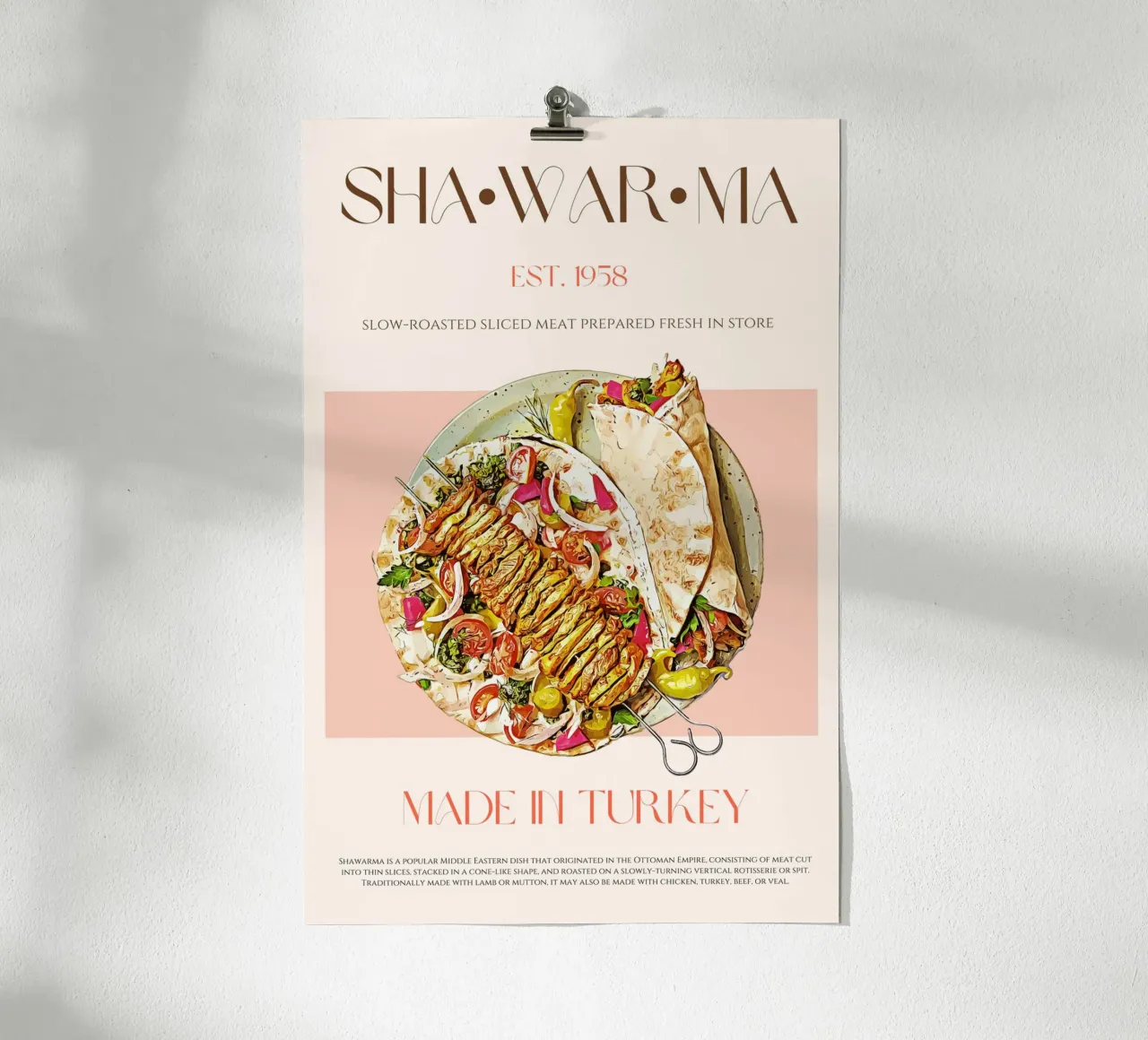 Shawarma Print poster by KOKRPrints