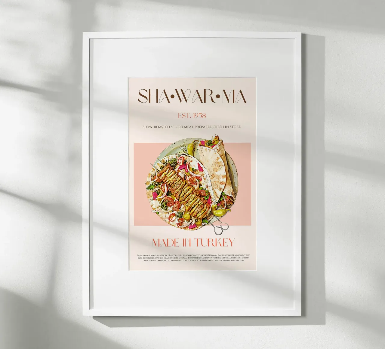 Shawarma Print poster by KOKRPrints