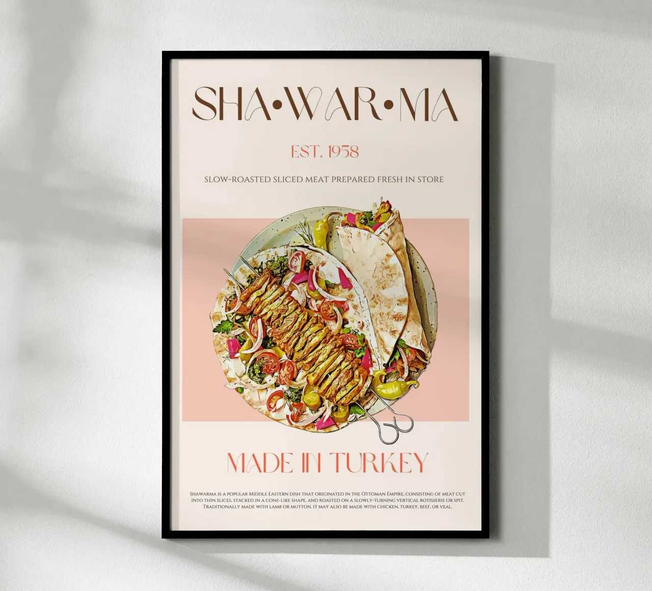 Shawarma Print poster by KOKRPrints