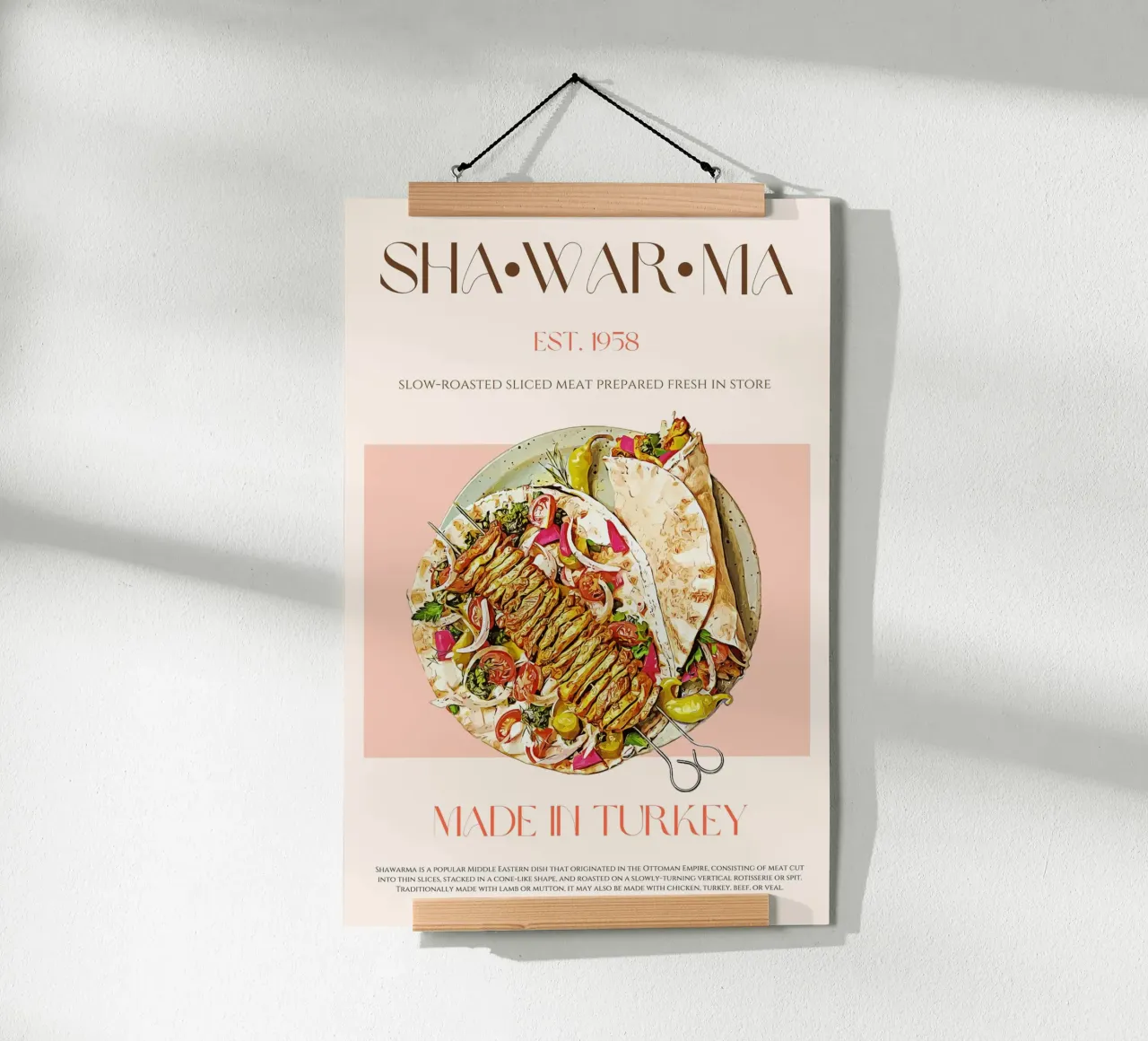Shawarma Print poster by KOKRPrints