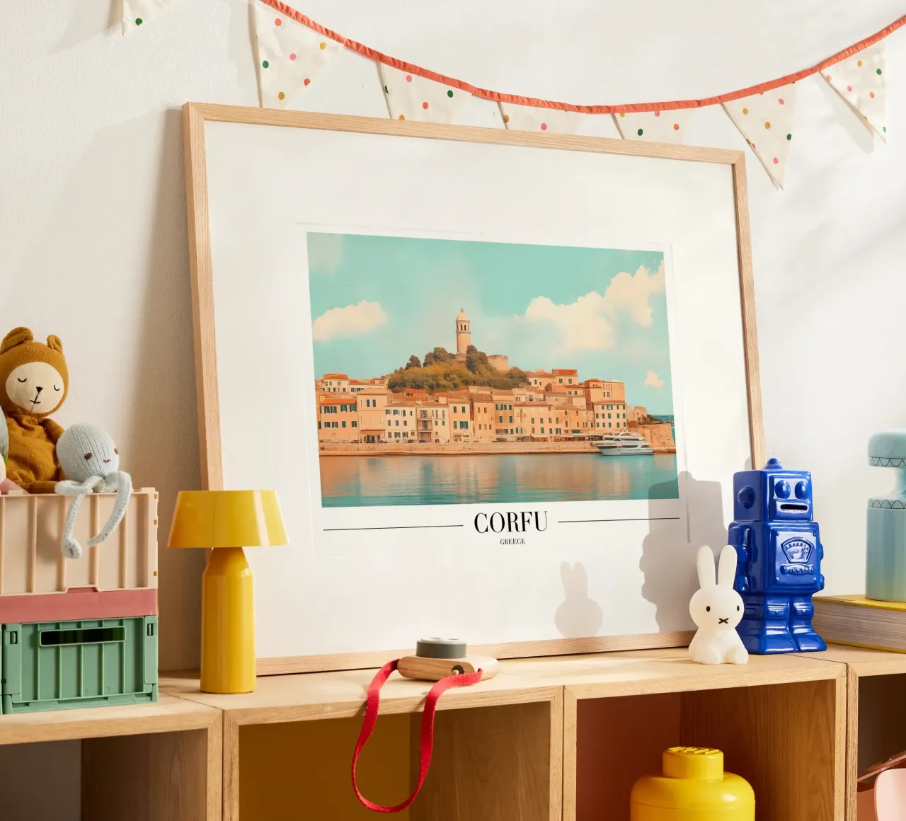 Corfù Grecia Vecchia fortezza e porto Visualizza Stampa d'arte poster da homdeco