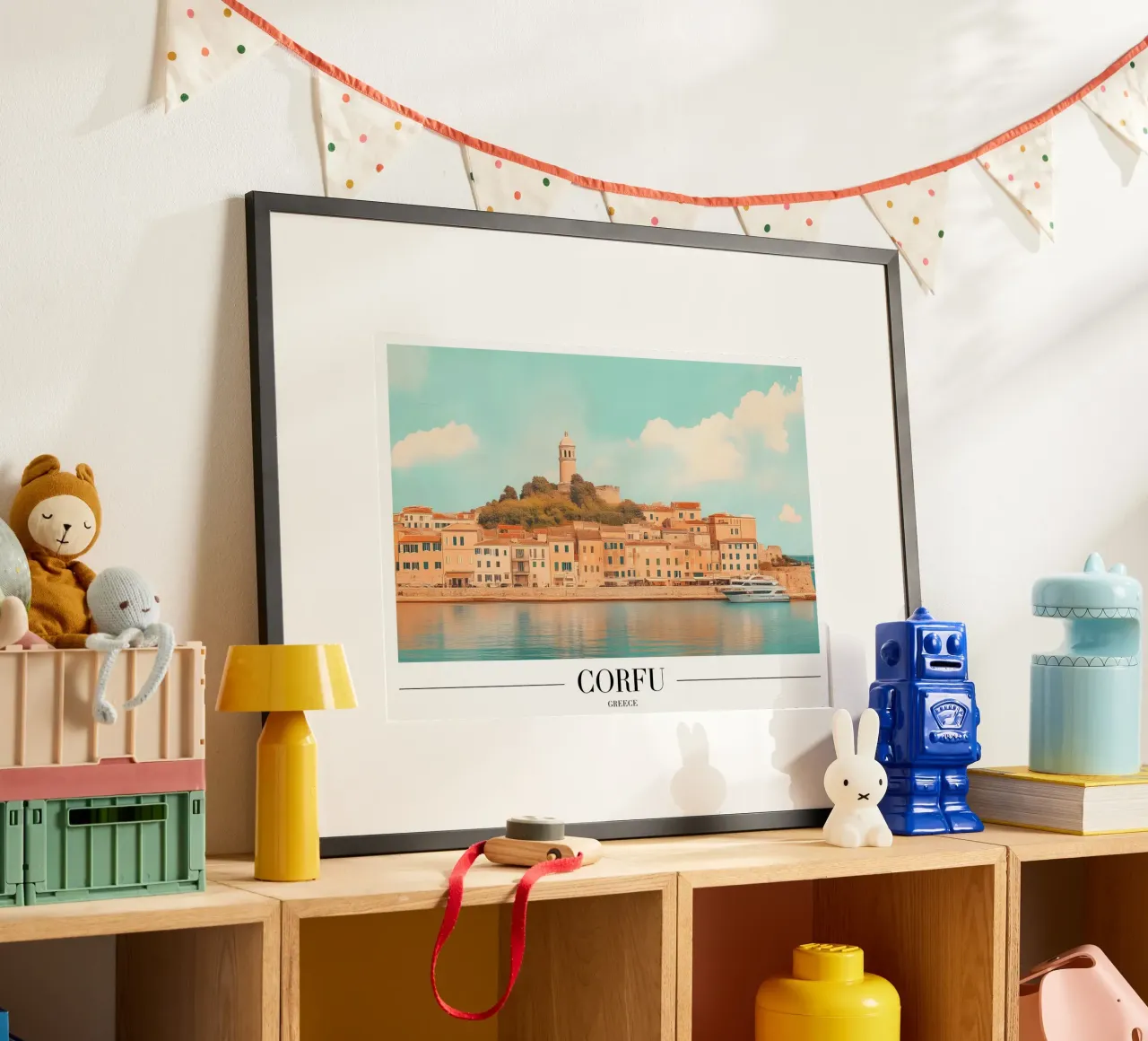 Corfù Grecia Vecchia fortezza e porto Visualizza Stampa d'arte poster da homdeco