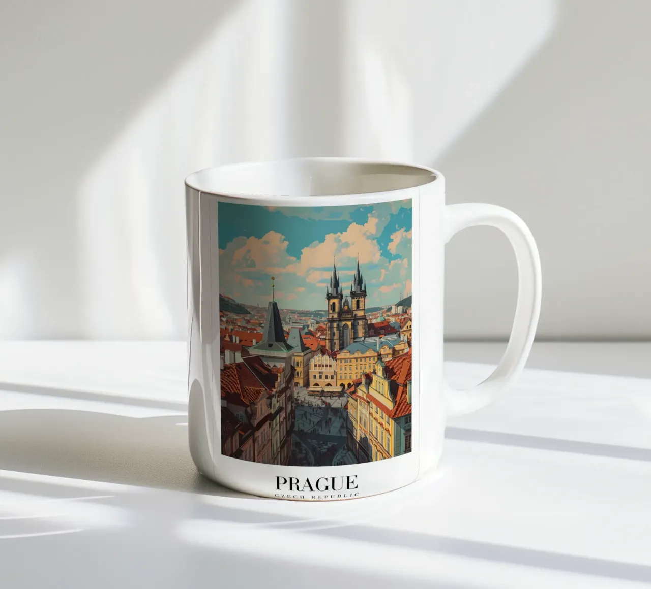 Praag Tsjechië Oud Stadsplein Art Print keramische mok van homdeco