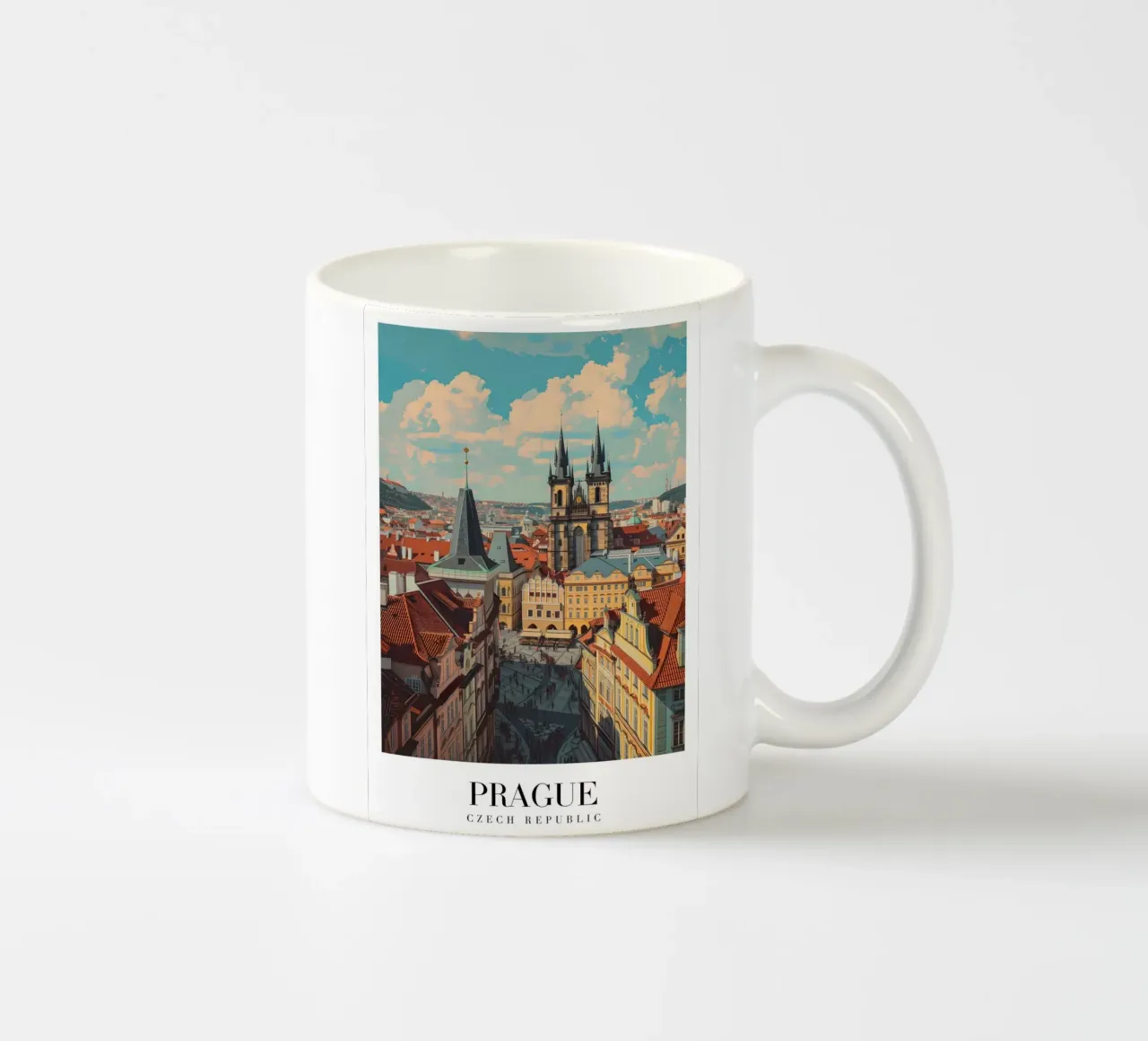 Praag Tsjechië Oud Stadsplein Art Print keramische mok van homdeco