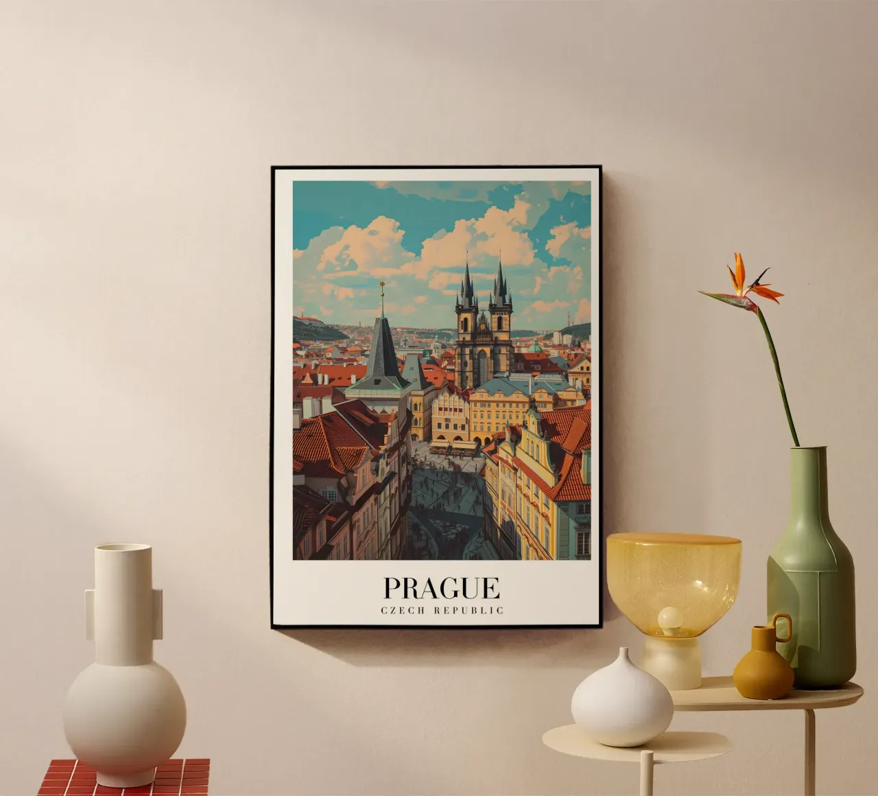 Prague Czech Republic Old Town Square Art Print acrylic glass by homdeco
