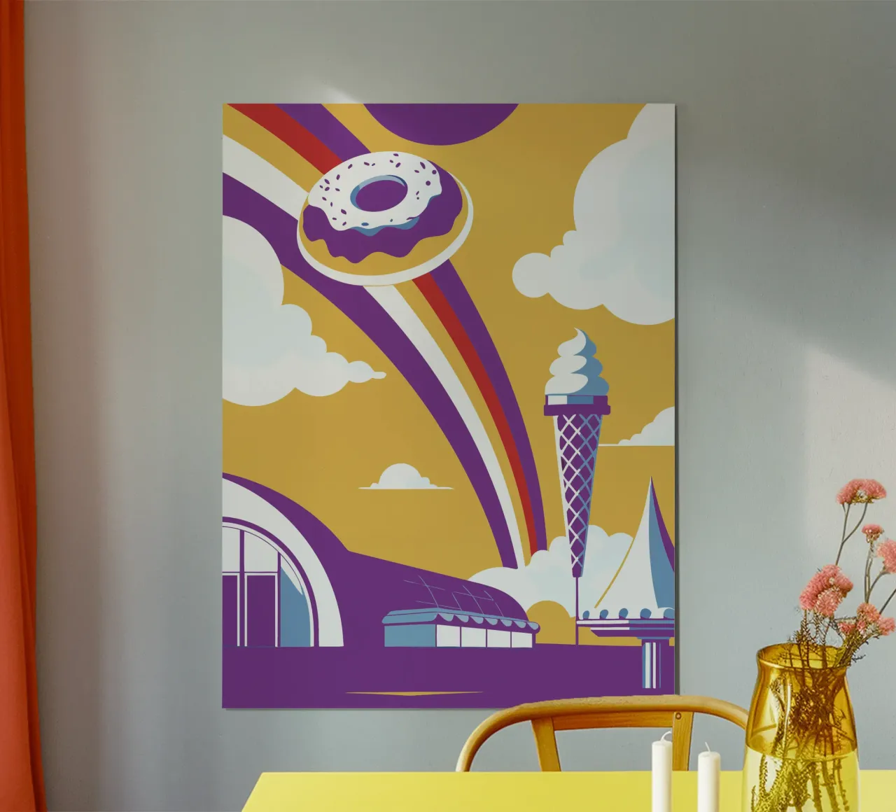 Gelato e ciambella poster con telaio in alluminio da STORE PRESENCE
