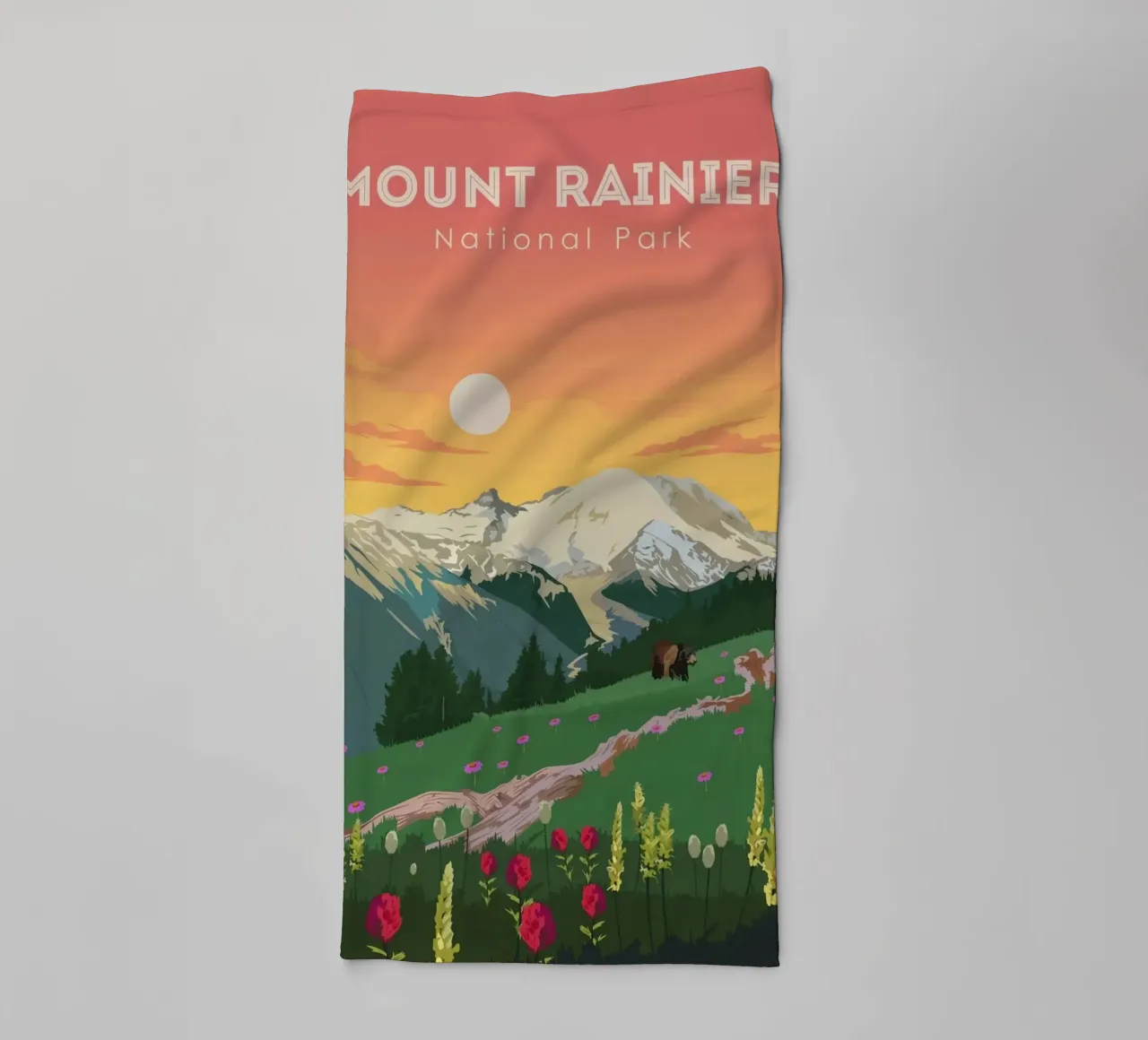 Monte Rainier asciugamano da bagno da Morgan Scotts