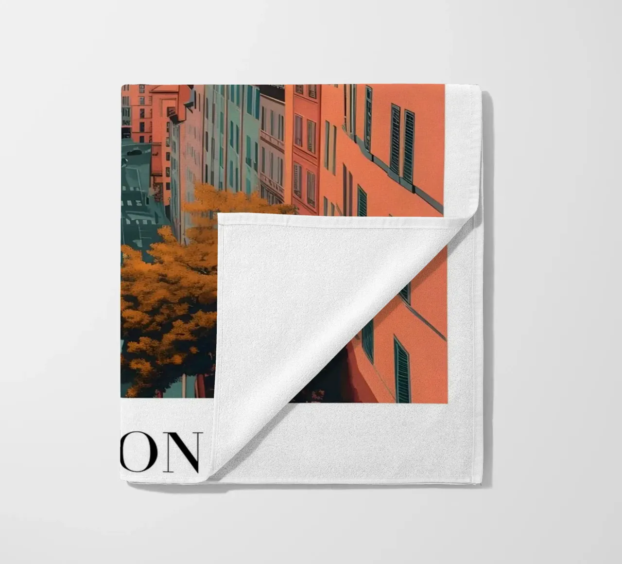 Lyon Frankrijk Stadsgezicht met Basiliek Art Print strandhanddoek van homdeco
